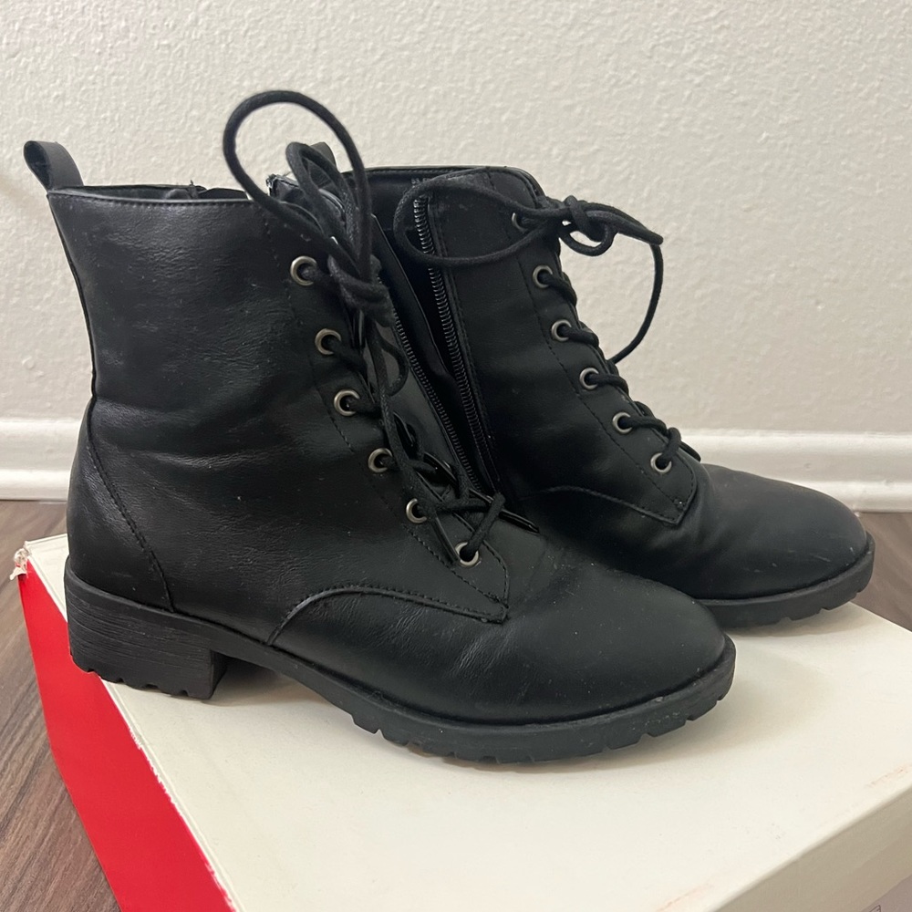 Black Cute Combat Boots